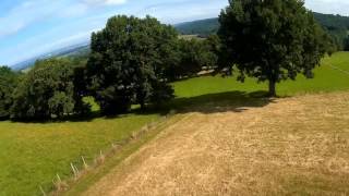preview picture of video 'vol porkette en fpv dans un pré en haut d'une colline'