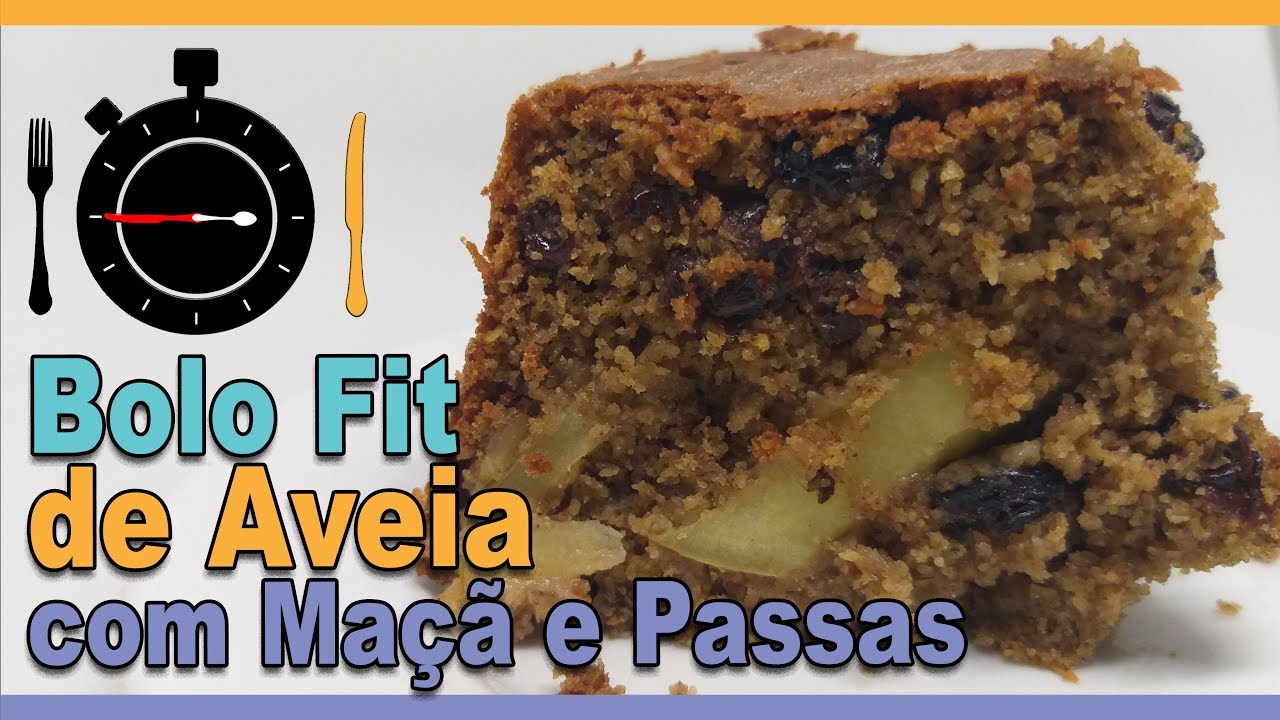Bolo Fit de Aveia com Maçã e Passas - Receitas em Segundos | #0220