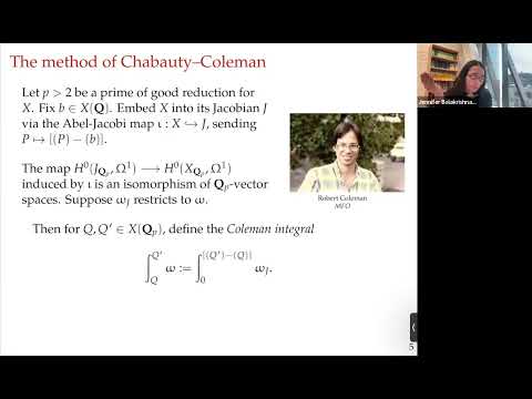 Jennifer Balakrishnan, Rational points on modular curves and quadratic Chabauty