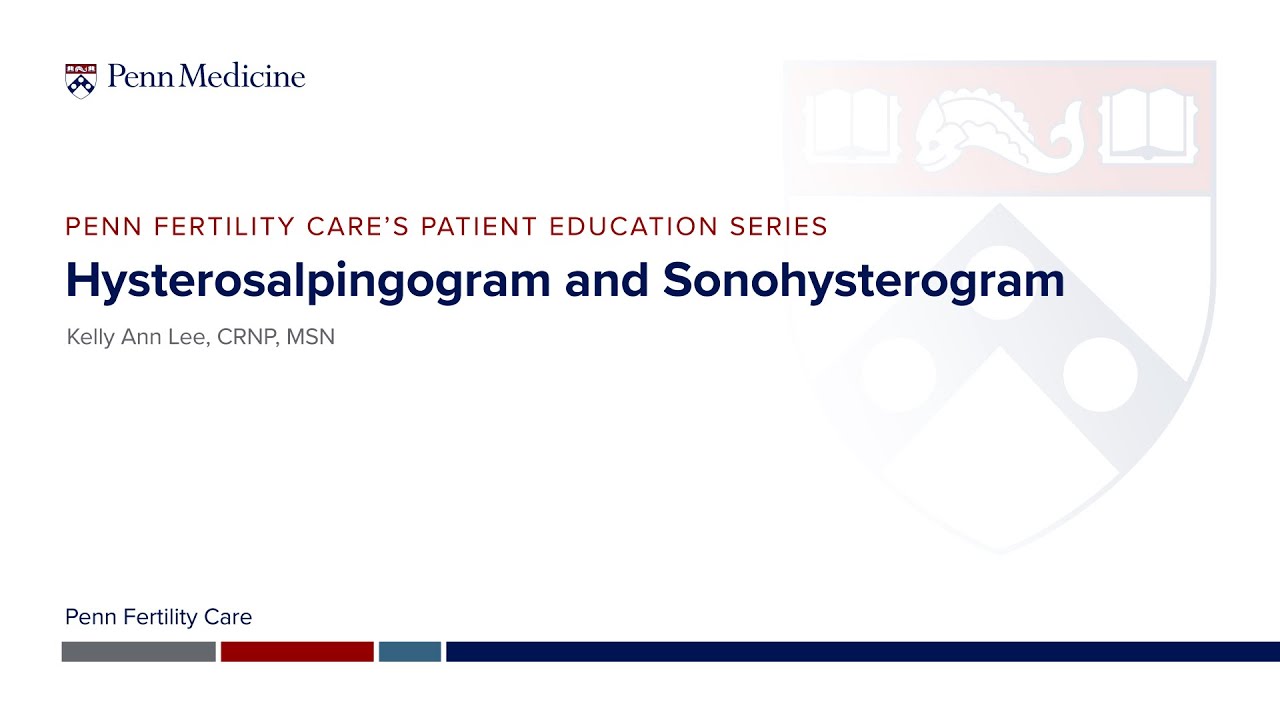 Watch video titled Hysterosalpingogram and Sonohysterogram on YouTube