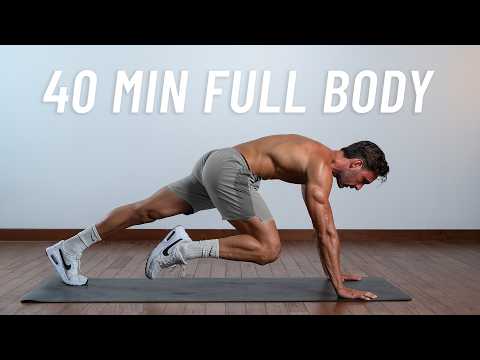 40 Min Full Body Workout - Build Strength & Burn Fat At Home (No Equipment + No Jumping)