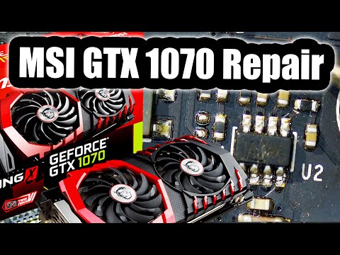 MSI GTX 1070 Graphics card Repair - Black screen Not Detected