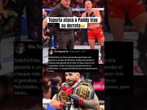 Ilia habla tras el combate atacando a Paddy y advierte a Justin #ufc #topuria