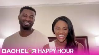 Charity Lawson & Dotun Olubeko Play ‘Who’s Who’ on ‘Bachelor Happy Hour’ Podcast