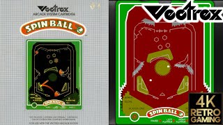 Spin Ball Vectrex 4k Gameplay