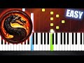 Mortal Kombat Theme EASY Piano Tutorial By PlutaX