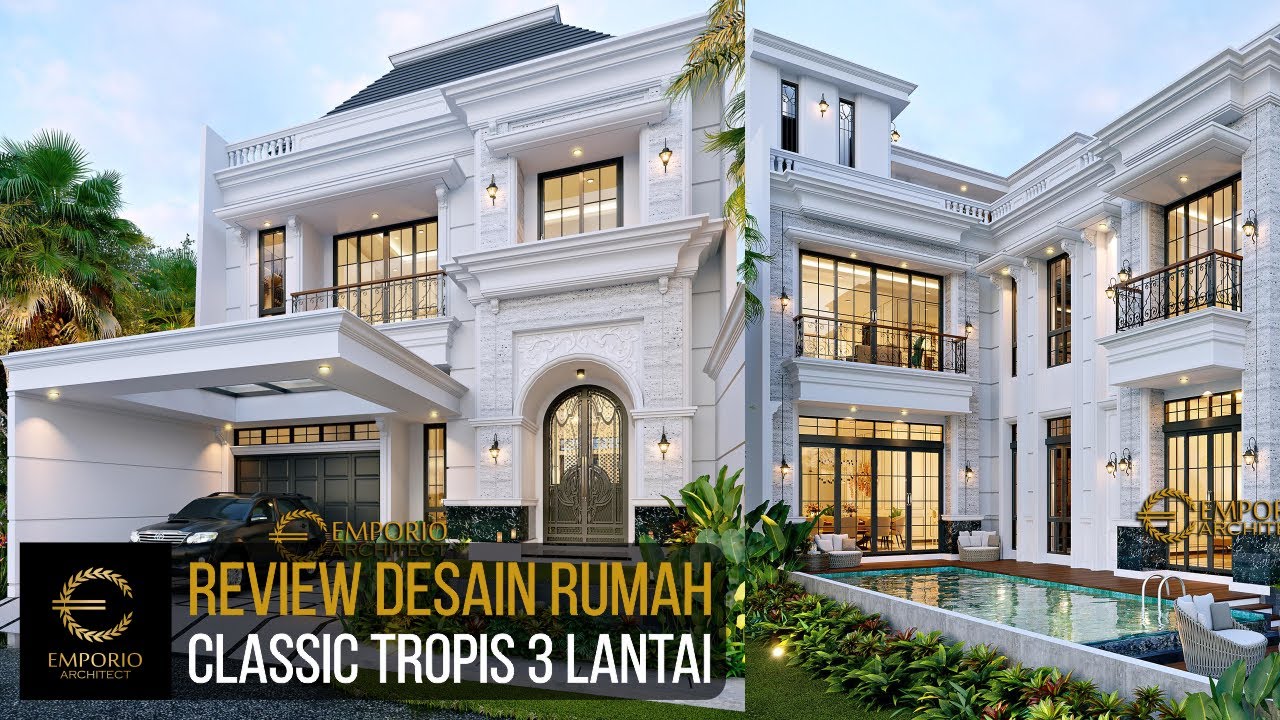 Video 3D Desain Rumah Klasik 3 Lantai Ibu RN 1067 - Jakarta Barat