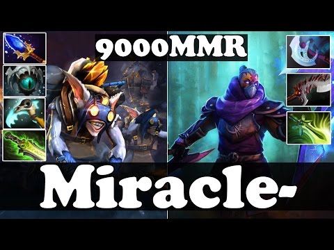 Dota 2 - Miracle- TOP 1 MMR IN THE WORLD 9011MMR Plays Meepo And Anti-Mage - Ranked Gameplay