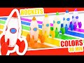 Learn Colors with Rockets - Educational Videos for Toddlers - Preschool Learning