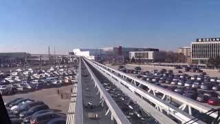 preview picture of video 'Pearson Airport People Mover Ride from Viscount Station to Terminal 1 and UPX Rail Station'