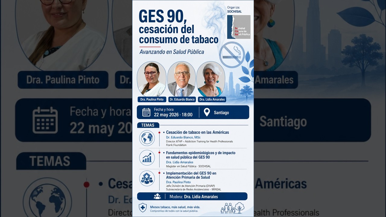 GES 90, cesación del consumo de tabaco: “Avanzando en Salud Pública”