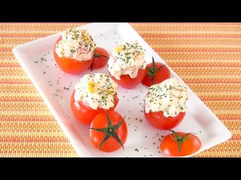 Bite-Size Tomato Cup Sushi (Recipe) ひとくちトマトカップ寿司 (レシピ)