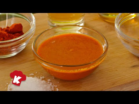 Mojo Picón Canario Receta Casera ( Salsa Mojo Picón Rojo 🌶 )  Receta Fácil
