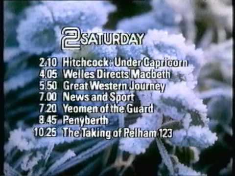 BBC2 Saturday Menu 1985