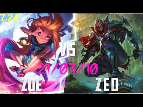 Como Jogar contra Zed - Zoe Mid vs Zed - BR Patch 11.3 - Zoe Mecanics