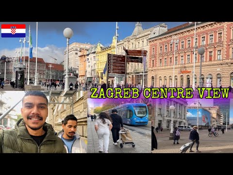 Linda vista do centro de Zagreb | capital da Croácia | zagreb Croácia |