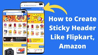 How to Create Sticky Header Like Flipkart, Amazon (Hindi)