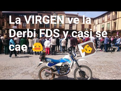 MOTO DERBI FDS en ZARAUTZ y la VIRGEN casi se CAE en BERLANGA de DUERO