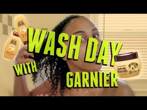 Wash Day with Garnier Whole Blends | HONEST REVIEW