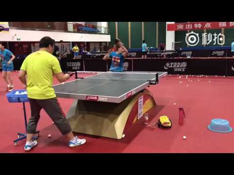 20170501 Ding Ning vs Chen Bin multiball training