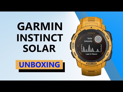 Garmin Instinct Solar Sunburst Unboxing HD (010-02293-09)