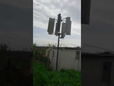 dikey ruzgar turbunu  calişmasi