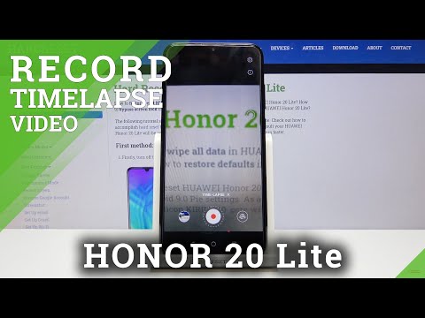 Honor 20 Lite How to Record Timelapse