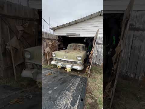 1956 Bel Air First Time Moving In 45 Years #chevy #belair #classic #antique #barnfind #restoration