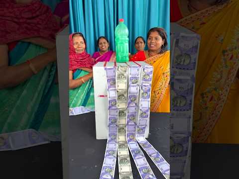 Bottle Flip money Challenge Family game #shrots #game