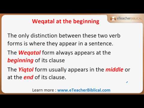Verbs in Hebrew- How to Parse? Part 4  -weqatal. | Biblical Hebrew Q&A with eTeacherBiblical.com