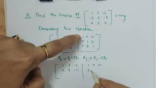 Inverse of a Matrix Using Elementary Operation