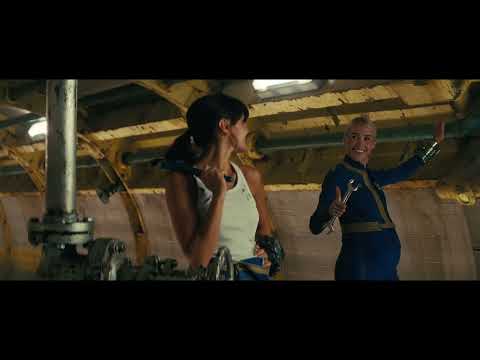 Fallout TV series official trailer frame with Lucy in the wasteland