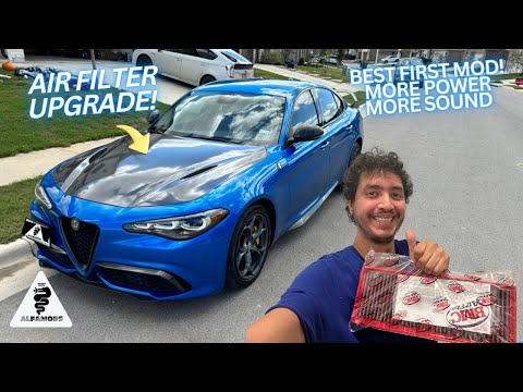 The Best First Mod For The Alfa Romeo Giulia Stelvio (Easy power/sound) BMC filter 2.0T maintenance