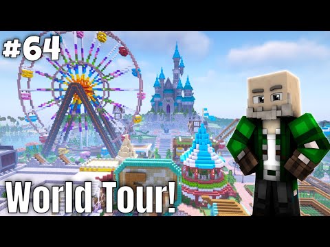 Fixxitt 412 - Minecraft Survival WORLD TOUR and DOWNLOAD: FixxiVerse Theme Park and Frostmire Castle! - Day 5,000