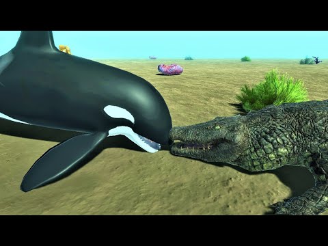 New Unit Striped Orca vs Ferocious Purussaurus - Animal Revolt Battle Simulator