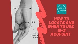 How to locate and use SI-3 acupuncture point for low back, neck and shoulder pain
