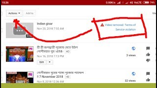 How to solve Video removed Terms of service violation.