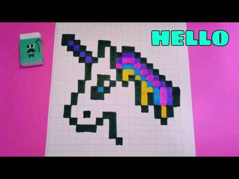 How To Draw a Unicorn tutorial - Pixel art - Step by Step #pixelart