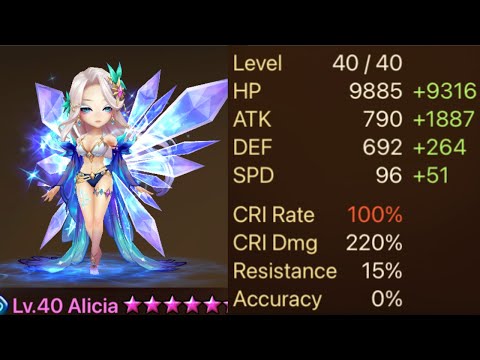 Summoners War: Alicia Showcase! She's The Queen Of Aoe Cleave!