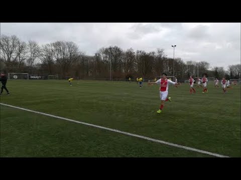 Jeugdvoetbal RCL JO17-2 vs FC LISSe JO17-2 met de winnende goal voor RCL, 7-12-2019