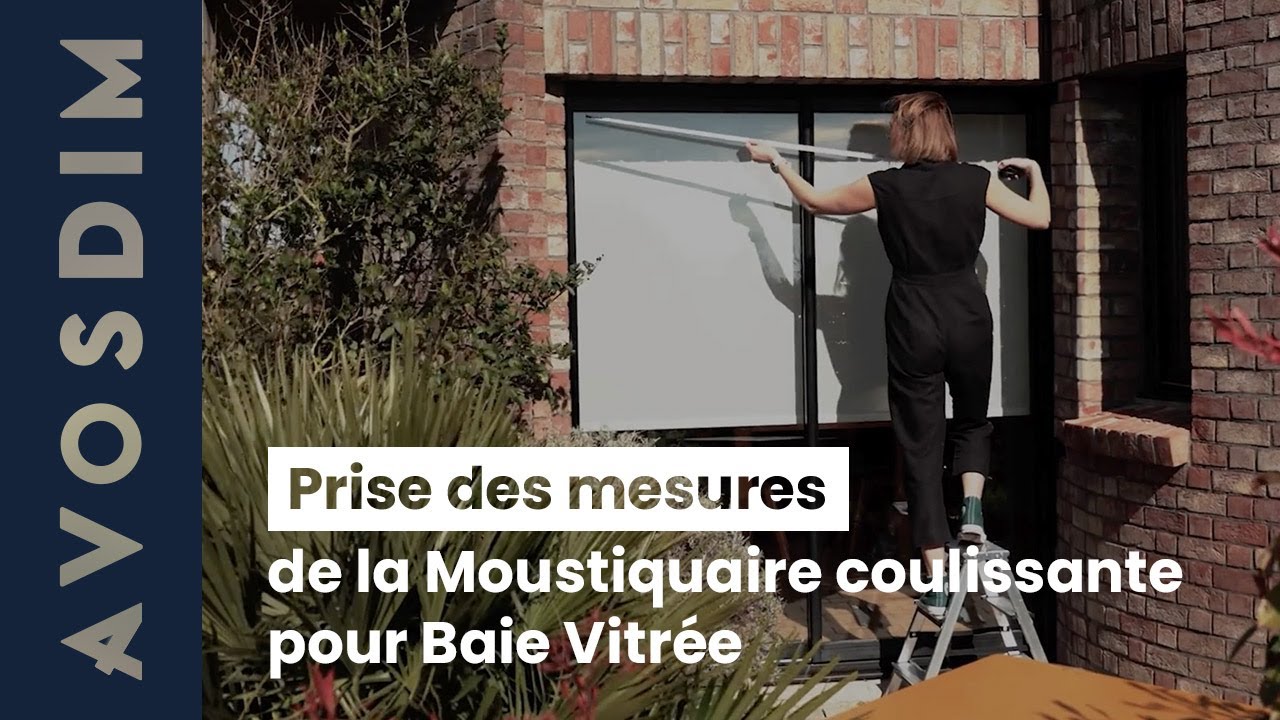 prise de dimension de la moustiquaire coulissante