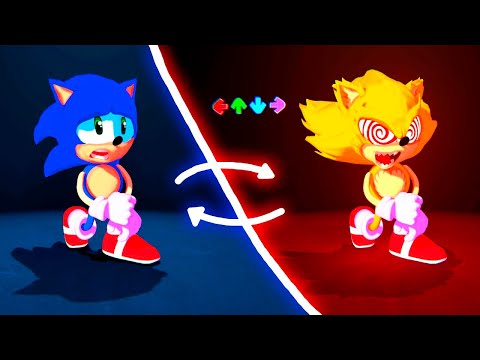 Fleetway Vs Sonic FNF 3D characters Test   Phantasm Song Chaos Nightmare