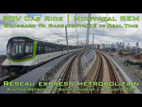 Montreal REM POV Cab Ride |  Réseau Express Métropolitain | Brossard to Gare Centreale in Real Time