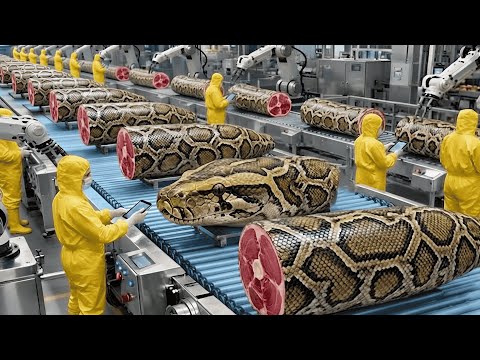 Inside the Modern Snake Meat Factory: The Incredible Process You’ve Never Seen (full process)