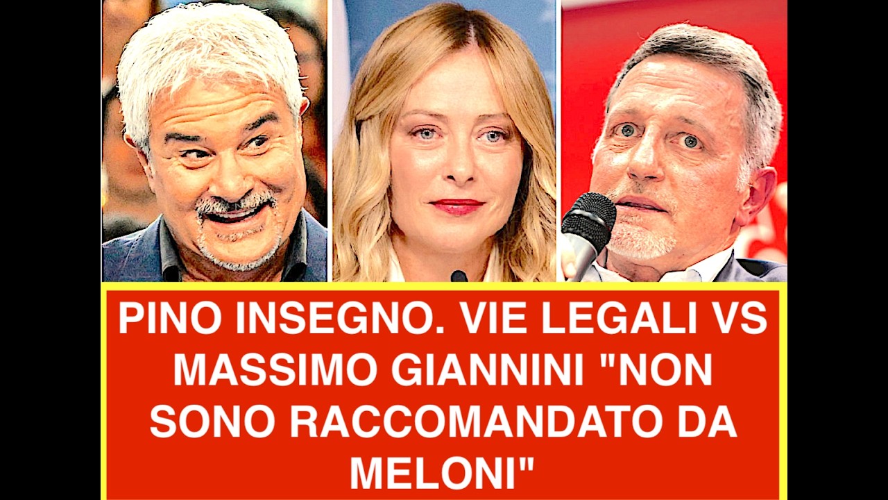 PINO INSEGNO. VIE LEGALI VS MASSIMO GIANNINI "NON SONO RACCOMANDATO DA MELONI"