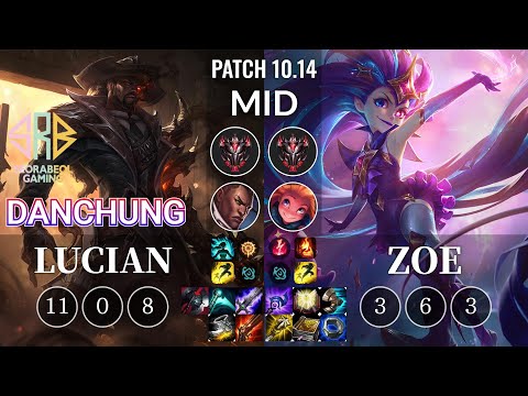 SRB Danchung Lucian vs Zoe Mid - KR Patch 10.14