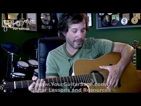 1st Lefty Beginner Guitar Lesson, Left & Right Hand Technique