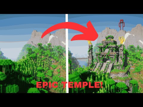 INSANE Jungle Temple Build with Monkeys in Minecraft!