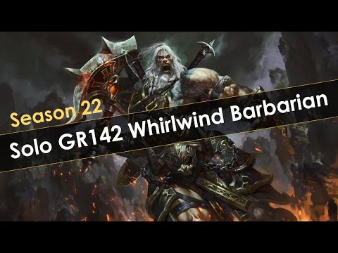 Diablo 3 Season 22 GR142 Solo Whirlwind Barbarian