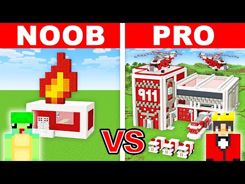 How To Build A MODERN FIRE STATION House In Minecraft!